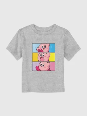 Küçük Çocuklar İçin Nintendo Kirby Panelli Grafik Tişört