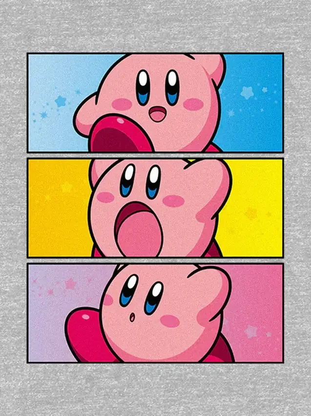 Küçük Çocuklar İçin Nintendo Kirby Panelli Grafik Tişört