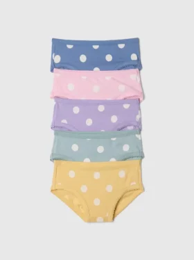 Küçük Çocuklar İçin Organik Esnek Pamuklu Bikini Külot (5'li Paket)