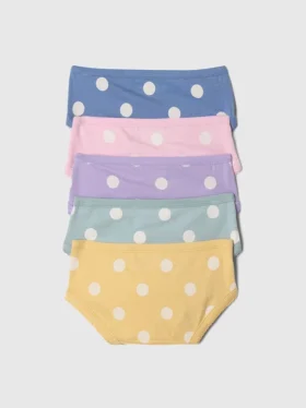 Küçük Çocuklar İçin Organik Esnek Pamuklu Bikini Külot (5’li Paket)