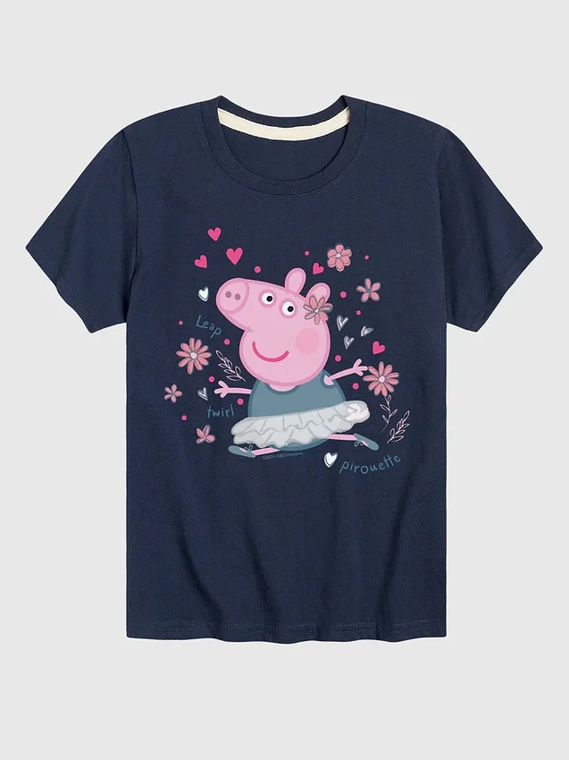 Küçük Çocuklar İçin Peppa Pig Ballet Peppa Şortlu Tişört
