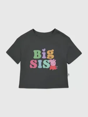 Küçük Çocuklar İçin Peppa Pig Big Sis Grafik Tişört