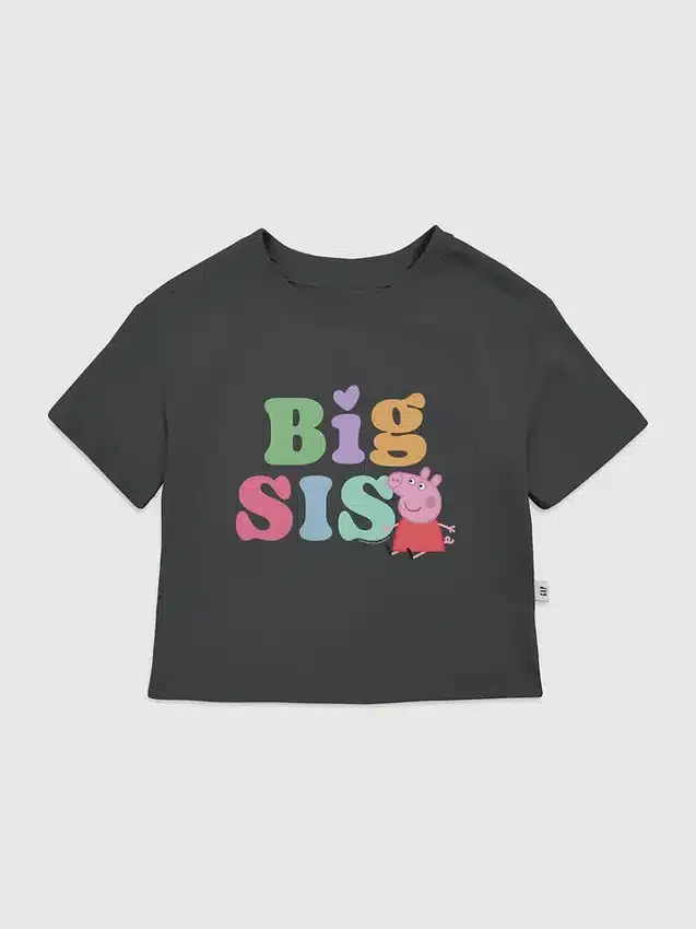 Küçük Çocuklar İçin Peppa Pig Big Sis Grafik Tişört