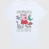 Küçük Çocuklar İçin Peppa Pig Dinosaur Expert Kısa Kollu Grafik Tişört