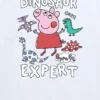 Küçük Çocuklar İçin Peppa Pig Dinosaur Expert Kısa Kollu Grafik Tişört