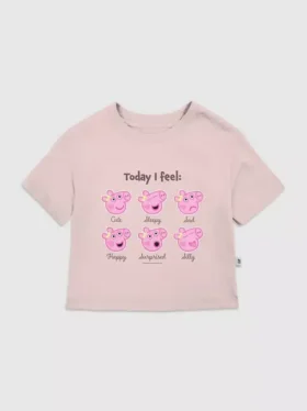 Küçük Çocuklar İçin Peppa Pig Moods Desenli Tişört