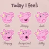 Küçük Çocuklar İçin Peppa Pig Moods Desenli Tişört
