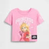 Küçük Çocuklar İçin Prenses Peach Desenli Tişört