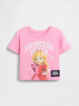 Küçük Çocuklar İçin Prenses Peach Desenli Tişört
