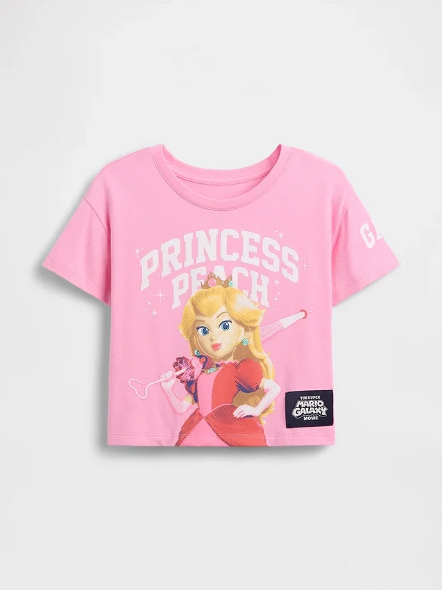 Küçük Çocuklar İçin Prenses Peach Desenli Tişört