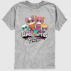 Küçük Çocuklar İçin Super Kitties Logolu Kısa Kollu Grafik Tişört