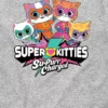 Küçük Çocuklar İçin Super Kitties Logolu Kısa Kollu Grafik Tişört