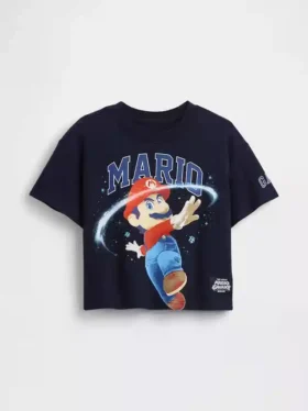Küçük Çocuklar İçin Super Mario Oversized Grafik Tişört