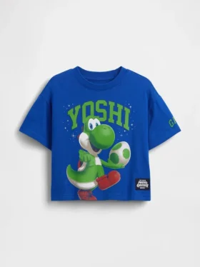 Küçük Çocuklar İçin Super Mario Oversized Grafik Tişört