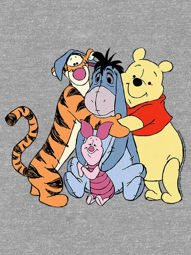 Küçük Çocuklar İçin Winnie the Pooh Sarılma Desenli Tişört