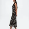 Krep Sweetheart Maxi Elbise