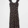 Krep Sweetheart Maxi Elbise