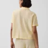 Kırışık Gazlı Oversized Pijama Gömleği
