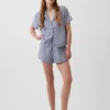 Kırışık Gazlı Pijama Şortu
