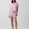 Kırışık Gazlı Pijama Şortu