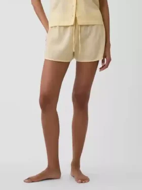 Kırışık Gazlı Pijama Şortu