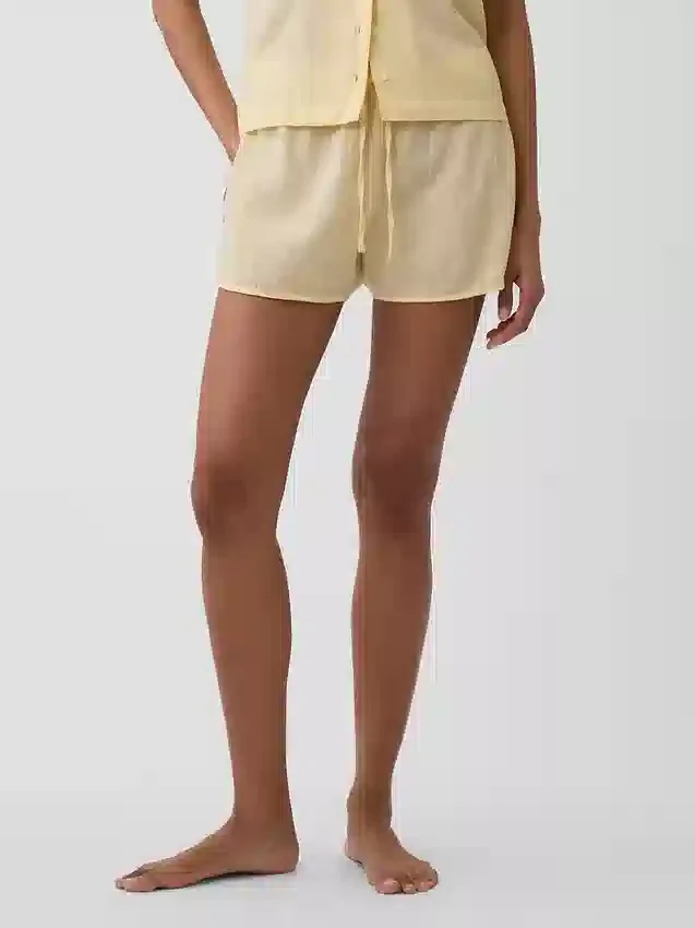 Kırışık Gazlı Pijama Şortu