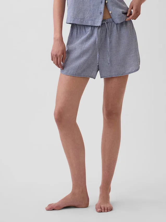Kırışık Gazlı Pijama Şortu
