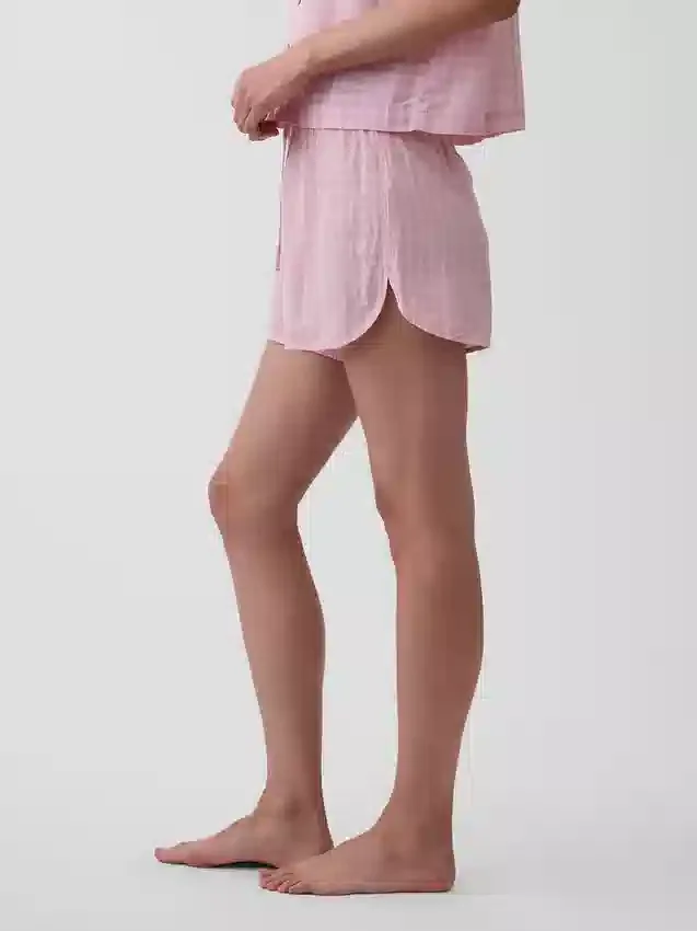 Kırışık Gazlı Pijama Şortu