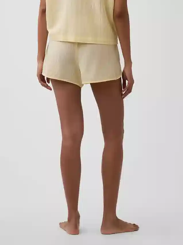 Kırışık Gazlı Pijama Şortu