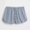 Kırışık Gazlı Pijama Şortu