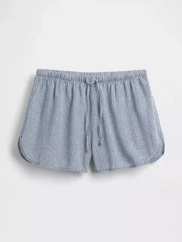 Kırışık Gazlı Pijama Şortu
