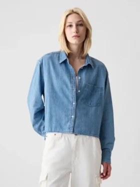 Kısa Denim Gömlek