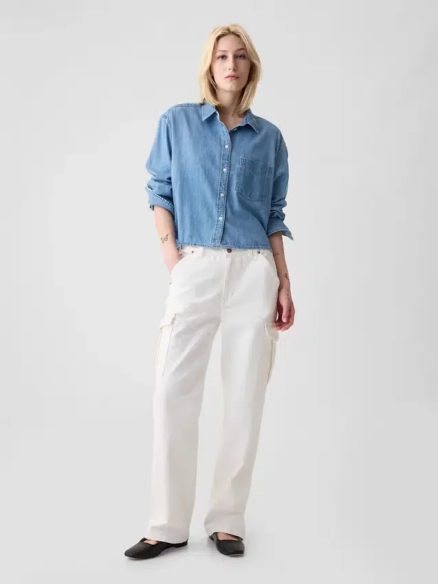 Kısa Denim Gömlek