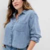Kısa Denim Gömlek