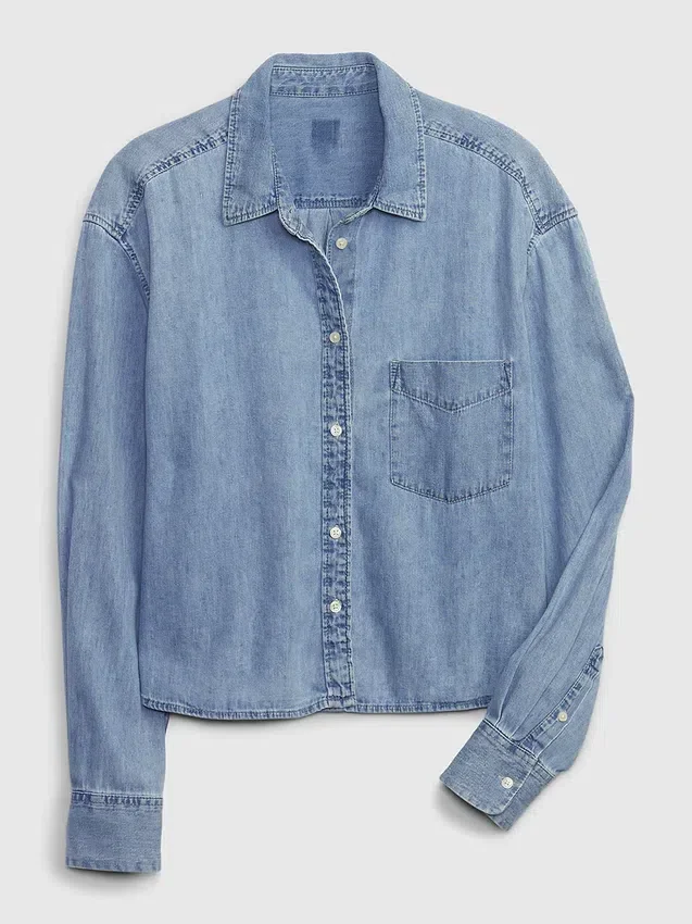 Kısa Denim Gömlek