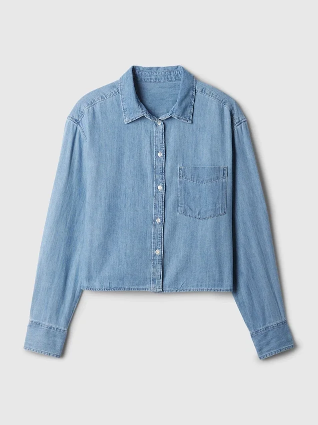 Kısa Denim Gömlek