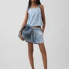 Kısa Kesim Denim Tank Top
