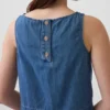 Kısa Kesim Denim Tank Top