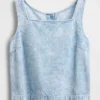 Kısa Kesim Denim Tank Top