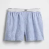 Logolu Flanel Boxer Şortlar