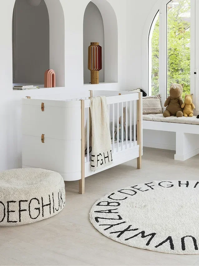 Lorena Canals Yıkanabilir Halı Abc Doğal Siyah