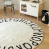 Lorena Canals Yıkanabilir Halı Abc Doğal Siyah