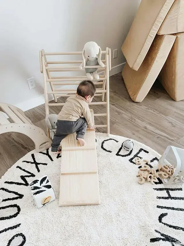 Lorena Canals Yıkanabilir Halı Abc Doğal Siyah