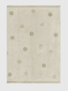 Lorena Canals Yıkanabilir Halı Hippy Dots Zeytin