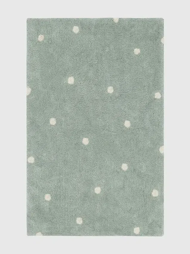 Lorena Canals Yıkanabilir Halı Mini Dot Mavi Adaçayı
