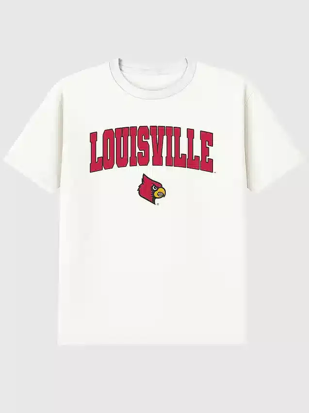 Louisville Üniversitesi Arch Logo Koyu Renkli Grafik Tişört