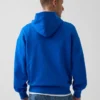 Mavi Ağır Fransız Teri Logolu Kapüşonlu Sweatshirt