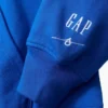 Mavi Ağır Fransız Teri Logolu Kapüşonlu Sweatshirt