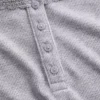 Mini Nervürlü Dantel Henley Pijama Tank Top