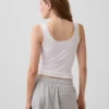 Mini Nervürlü Dantel Süslemeli Pijama Tank Top